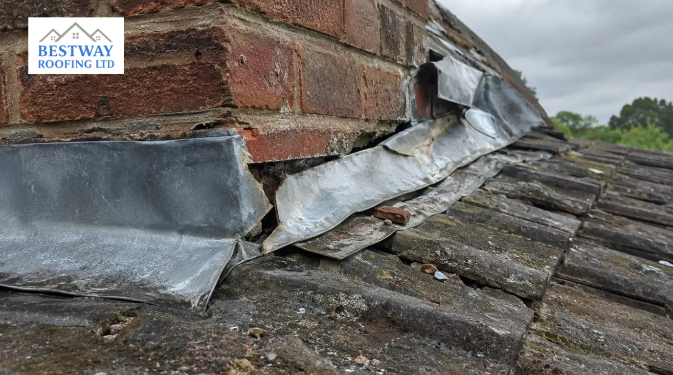 Storm Damage on Roof Flashing