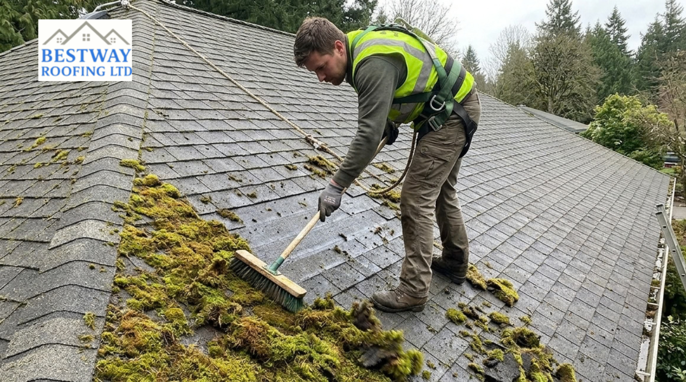 How to Clean Moss from Roof Safely