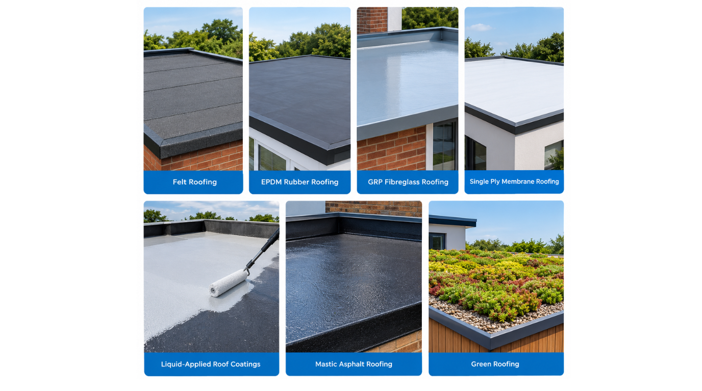 Flat Roof Systems: Felt, EPDM, GRP, Single Ply and More