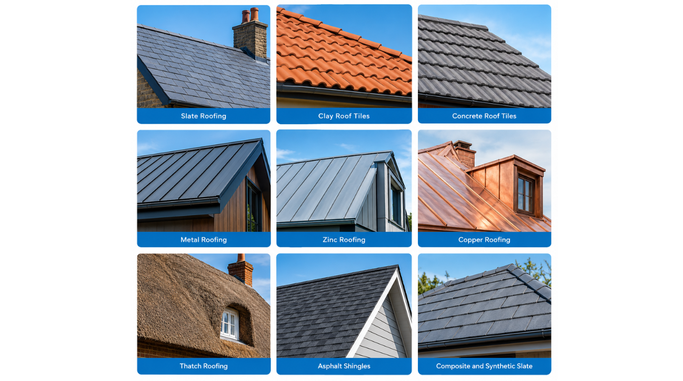 Pitched Roof Coverings: Slate, Clay, Concrete, Metal and More
